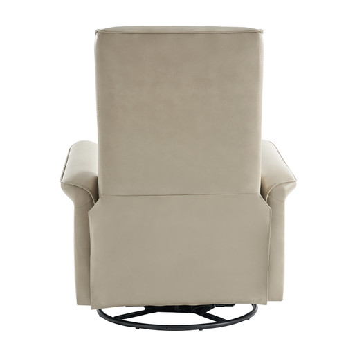 Valentin Modern Leather Swivel Power Recliner With USB