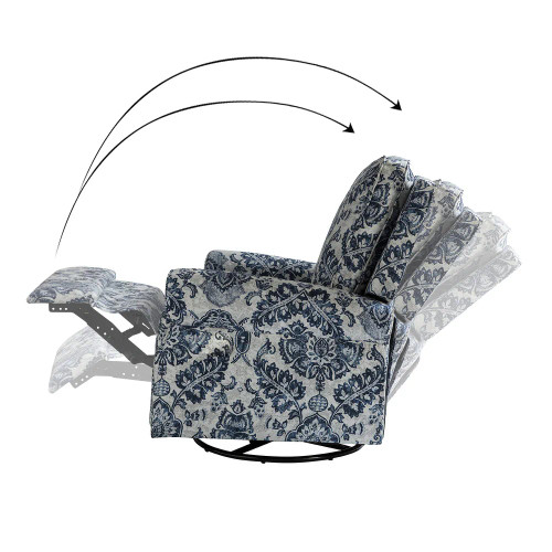Roderich Farmhouse Upholstery Recliner with Rolled Arms