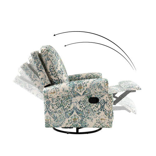 Roderich Farmhouse Upholstery Recliner with Rolled Arms