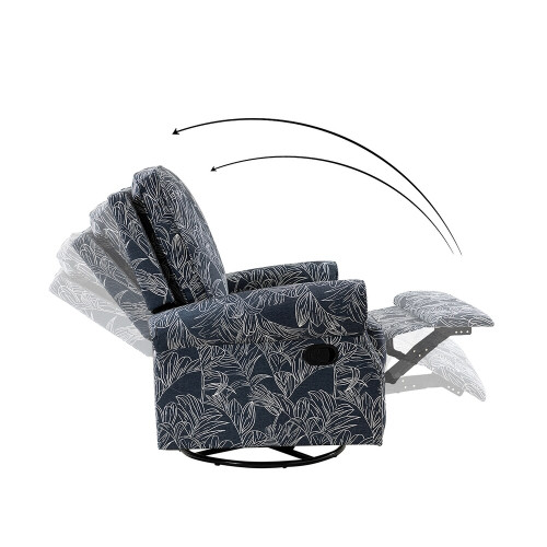 Roderich Farmhouse Upholstery Recliner with Rolled Arms