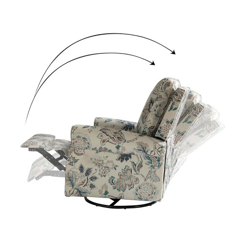Roderich Farmhouse Upholstery Recliner with Rolled Arms