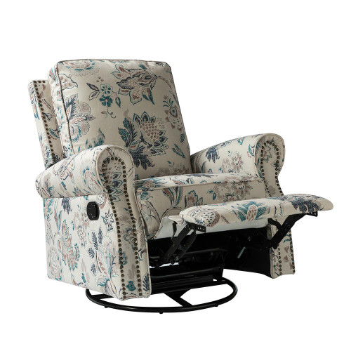 Roderich Farmhouse Upholstery Recliner with Rolled Arms