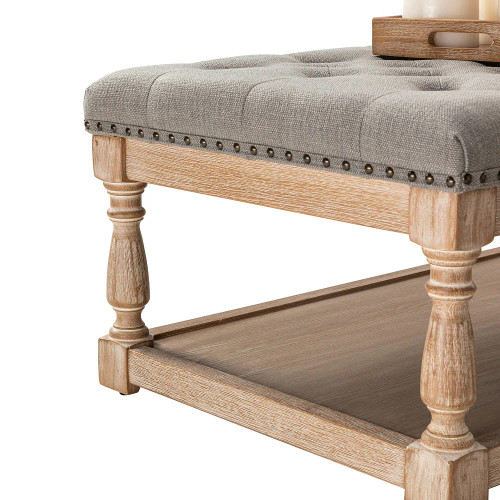 Jakob Upholstered Storage Ottoman with Solid Wood Legs
