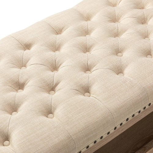 Jakob Upholstered Storage Ottoman with Solid Wood Legs