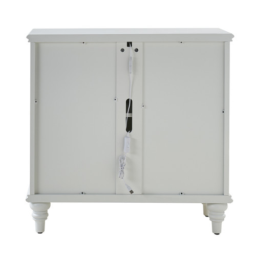 Dimitri Traditional 32 in. Tall 2 - Hollow Door Accent Display Cabinet with LED Light