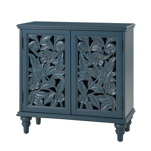 Dimitri Traditional 32 in. Tall 2 - Hollow Door Accent Display Cabinet with LED Light