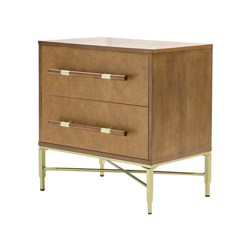 Albano Modern 2-Drawer Wood Nightstand