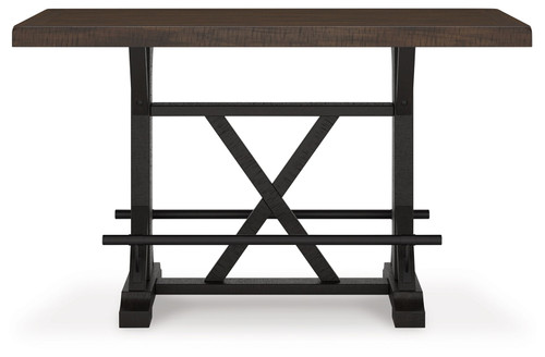 Valebeck - Rect Dining Room Counter Table With Wine Rack