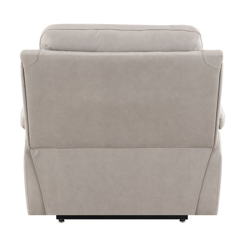 Chriki - Power Recliner With Lift & Heating & Massage - Beige Chenille & Black