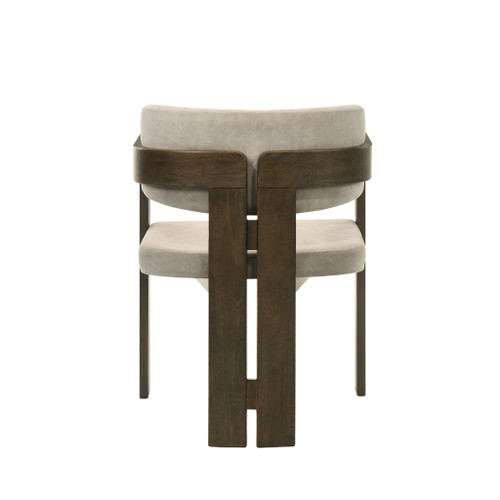 Destin - Side Chair - Light Gray Fabric & Walnut