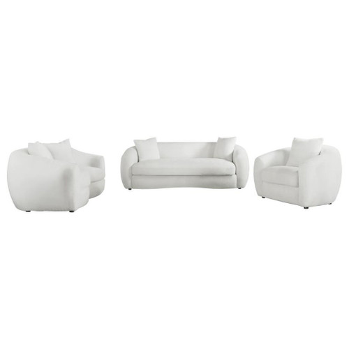 Isabella - Faux Sheepskin Upholstered Sofa Set