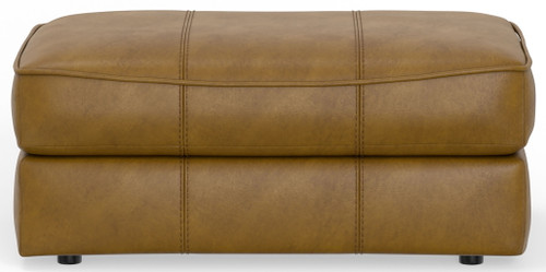Corvara - Top Grain Italian Leather Match Ottoman - Caramel