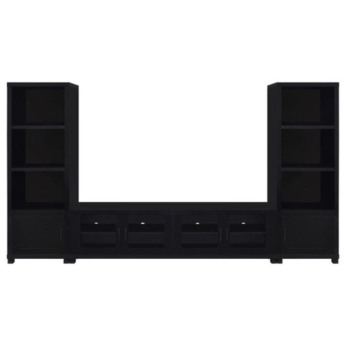 Jupiter - 3 Piece Entertainment Center TV Stand - Black