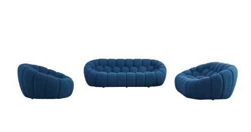 Bubbles Living Room Set in Fabric