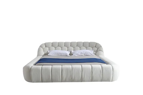 Bubbles Curvy Modern Fabric Bed