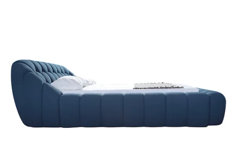 Bubbles Curvy Modern Fabric Bed