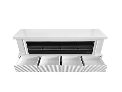 Pebble Modern Fireplace with Bluetooth