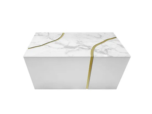 Stone White Modern Coffee Table