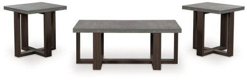 Dynnford - Occasional Table Set (Set of 3) - Gray / Brown