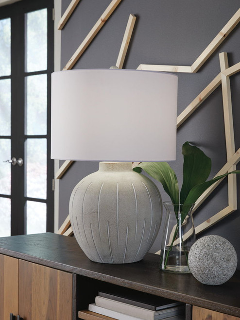 Calbert - Poly Table Lamp - Warm Gray