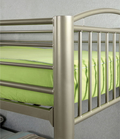 Lovia - Twin Over Full Bunk Bed - Metallic Gold