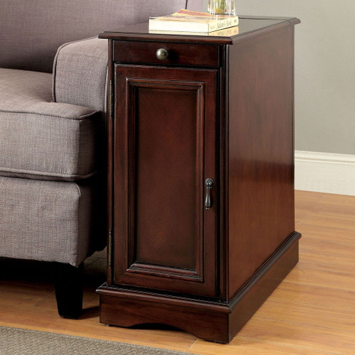 Lilith - Side Table With USB - Cherry
