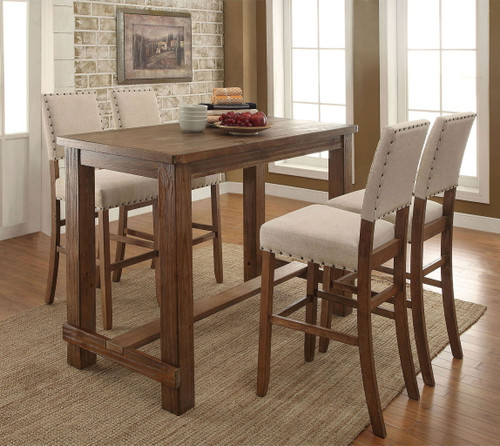 Sania - Bar Chair (Set of 2) - Rustic Oak