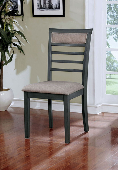 Taylah - 5 Piece Dining Table Set - Weathered Gray / Beige