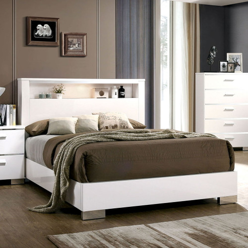 Carlie - Queen Bed - White