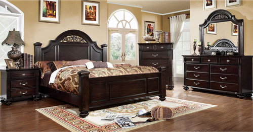 Syracuse - Queen Bed - Dark Walnut
