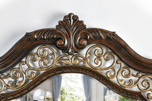 Menodora - California King Bed - Brown Cherry