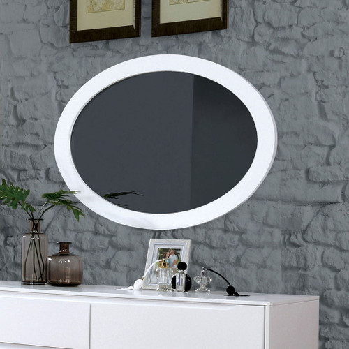 Lennart - Oval Mirror - White