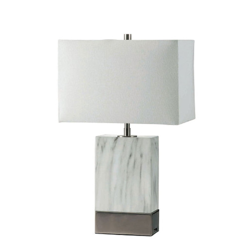 Faith - Table Lamp - White / Silver