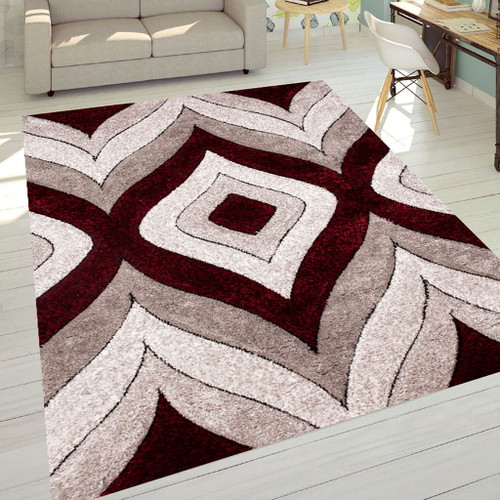 Hepsiba - Area Rug - Drop Wine