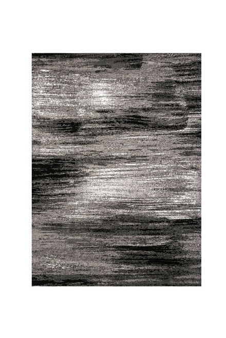 Sivas - 8' x 10' Area Rug - Gray / Black Fabric