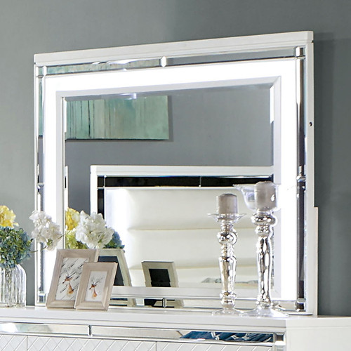Calandria - Mirror With LED - White