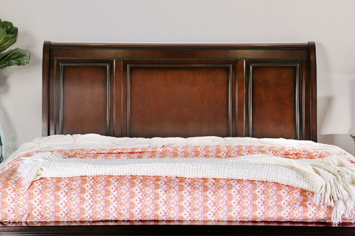 Northville - California King Bed With Drawers - Dark Cherry