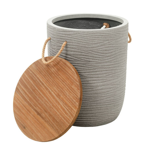 Biban - Outdoor Side Table - Natural / Brown