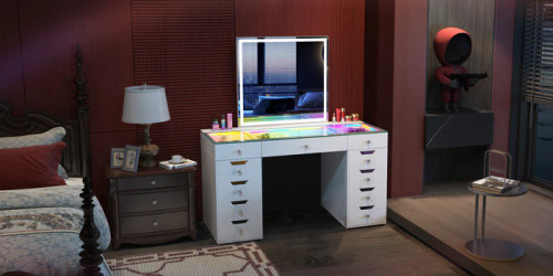 Hana Vanity Set - 11 Storage Drawer with Built in RGB Light Strip