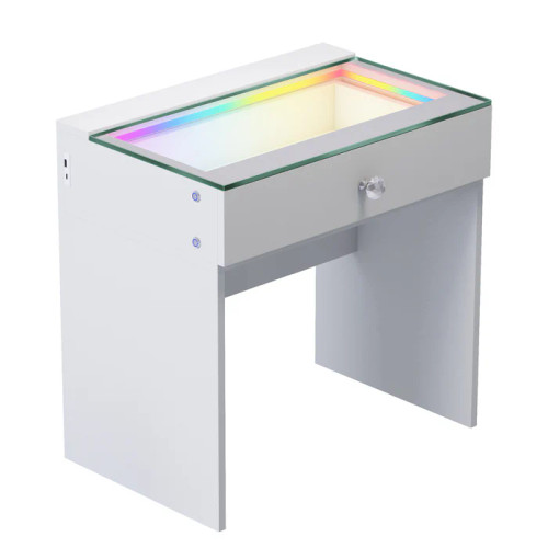 Elsa Vanity Desk Pro and Chair with Build-in RGB LED Light Strip