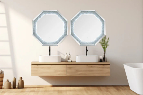 Crushed Diamonds LED Wall Mirror