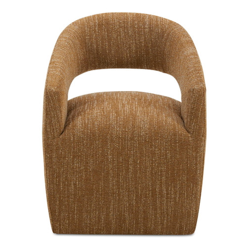 Barrow - Rolling Fabric Dining Chair - Amber Glow