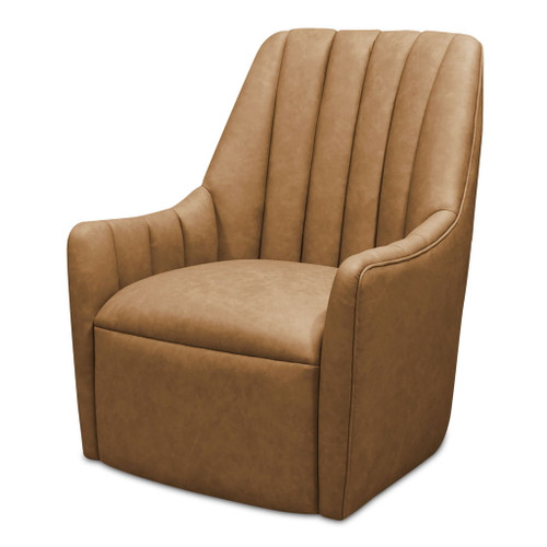 Bowie - Leather Swivel Chair - Tan