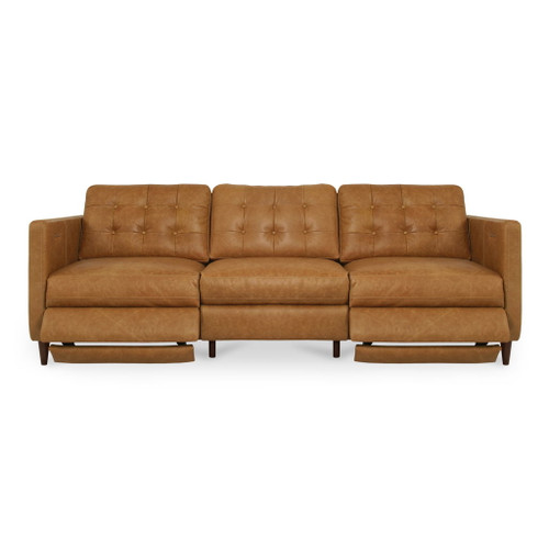 Bridgers - Leather Power Recliner Sofa - Tan