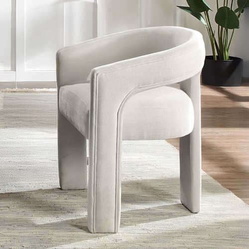 Gamarya - Side Chair Set of 2) - White Chenille