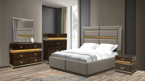Dunhill Wood Mirror in Brown