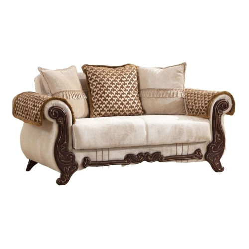 Carmen Living Room Set In Beige