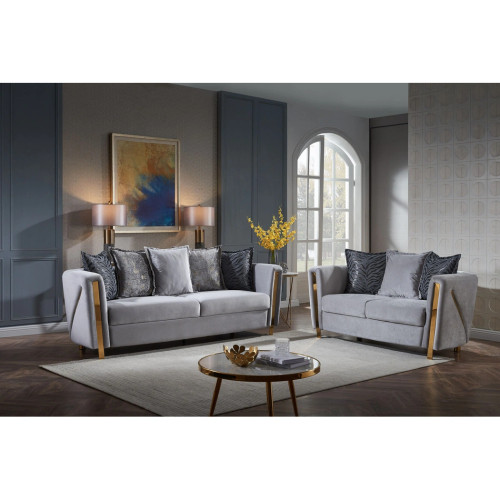 Chanelle Thick Velvet Loveseat