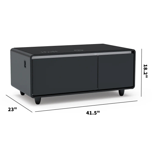 Party Time Modern Smart Coffee Table with Built-in Fridge
