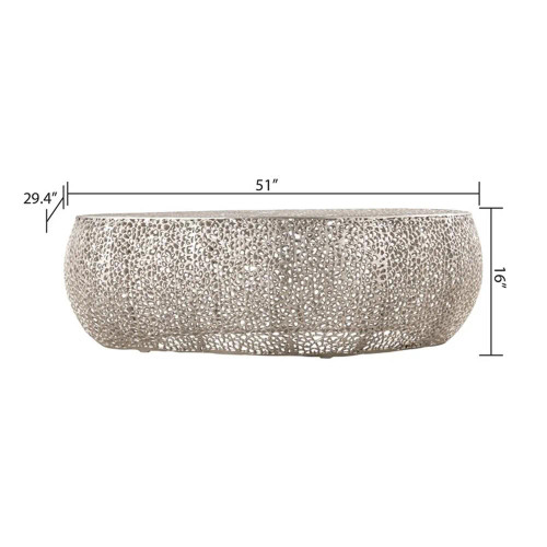 Tuscany Openwork Modern Oval Coffee Table